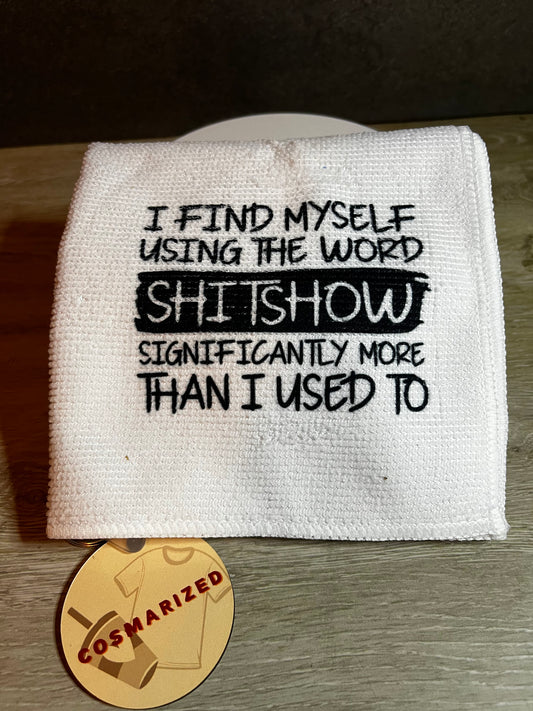 Microfiber Washcloth “Shitshow” 11x11 Reusable